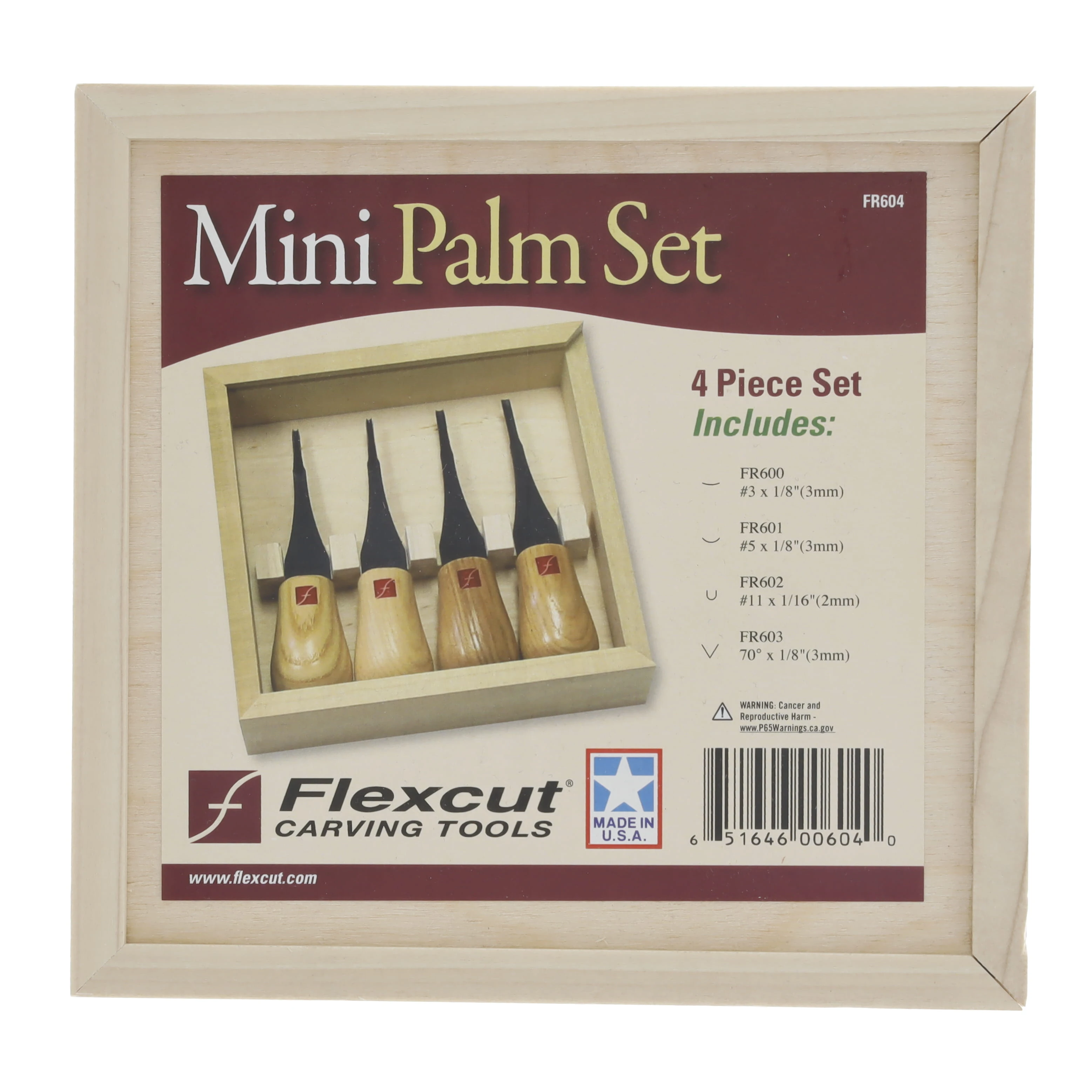 Flexcut Four-Piece Mini Palm Set FTCFR604 View 3