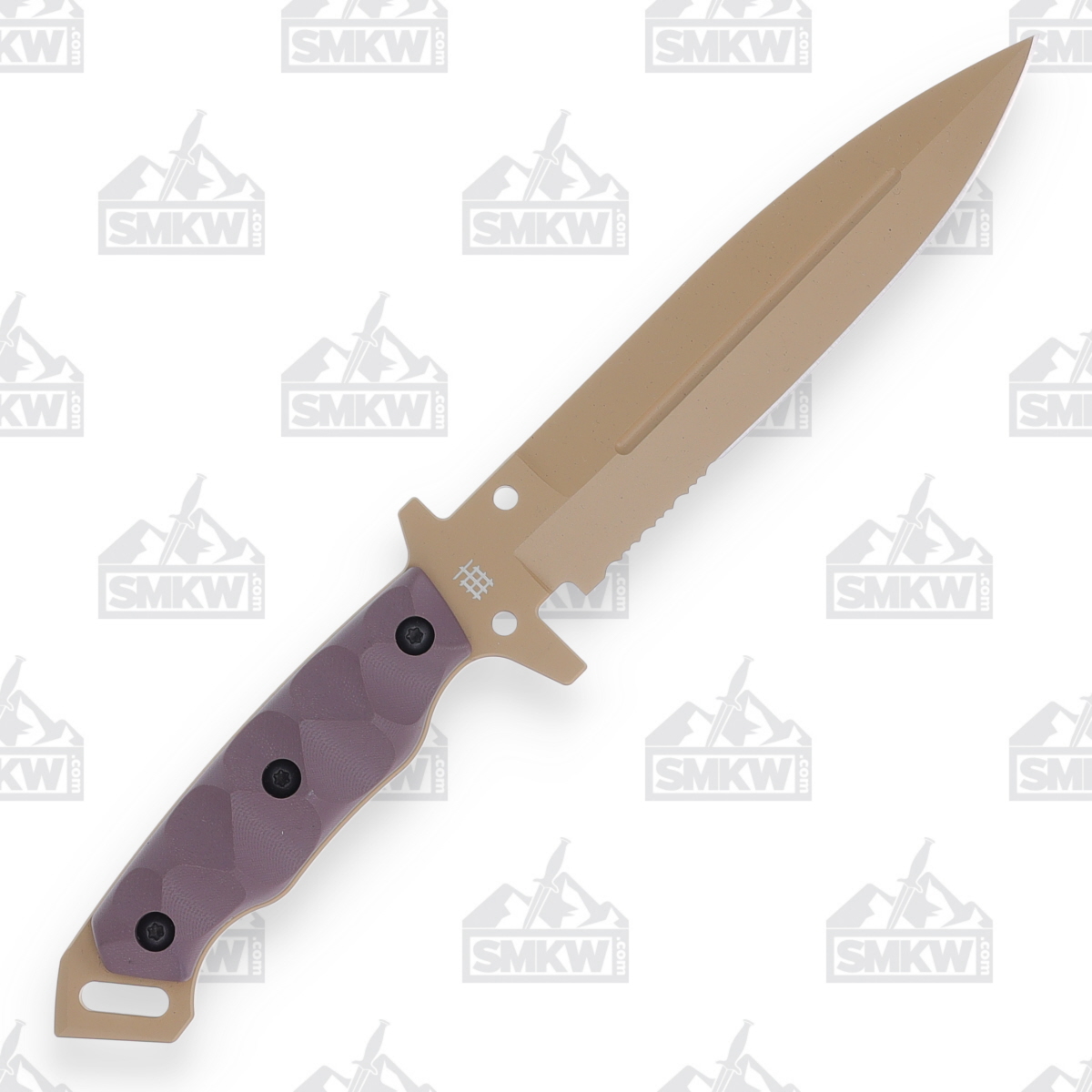 Halfbreed Medium Infantry Fixed Knife 6.49in Partially Serrated Burgundy G10 MIK01PSDE View 2