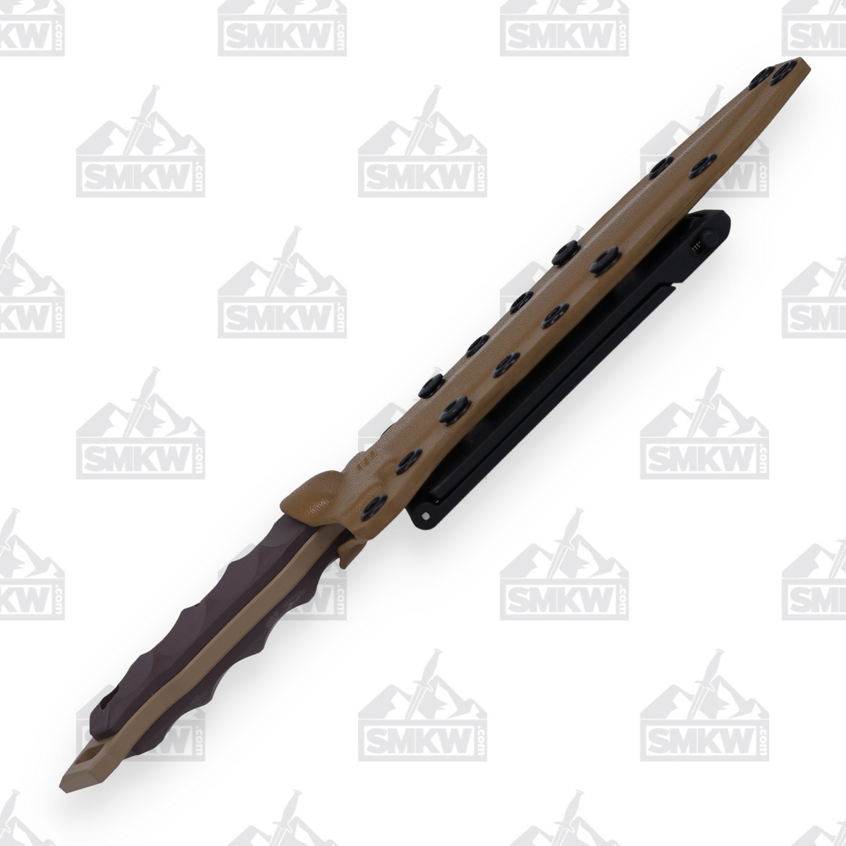 Halfbreed Medium Infantry Fixed Knife 6.49in Partially Serrated Burgundy G10 MIK01PSDE View 12