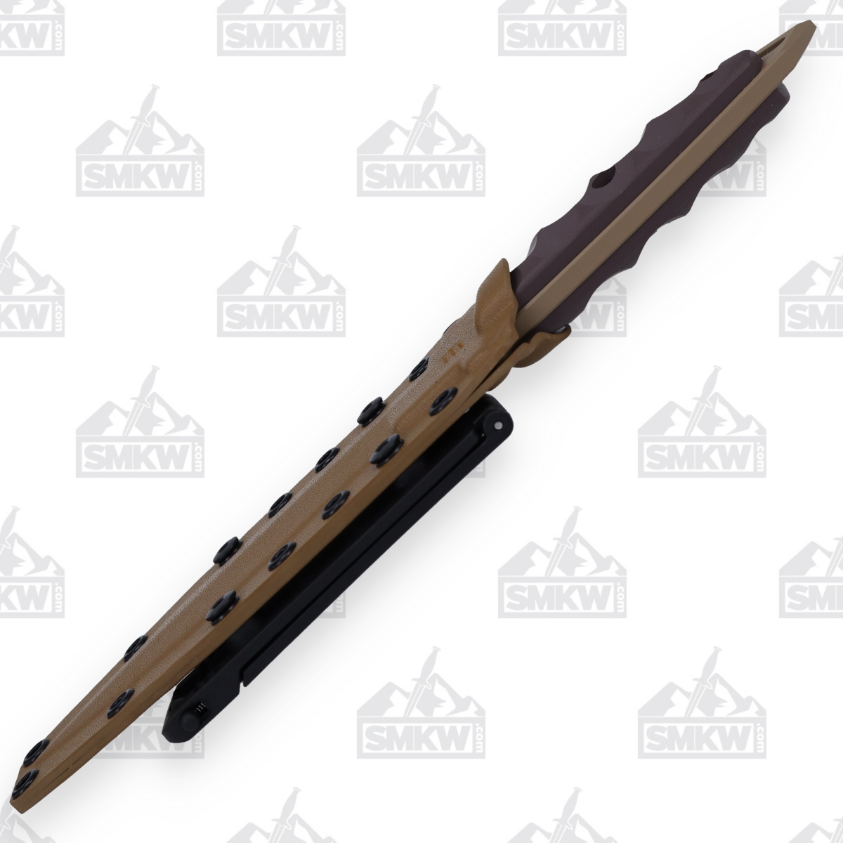 Halfbreed Medium Infantry Fixed Knife 6.49in Partially Serrated Burgundy G10 MIK01PSDE View 11