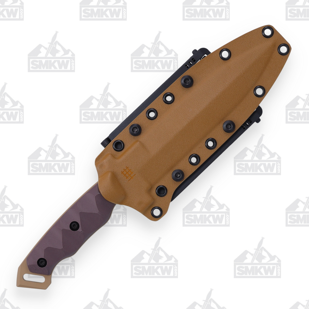 Halfbreed Medium Infantry Fixed Knife 6.49in Partially Serrated Burgundy G10 MIK01PSDE View 6
