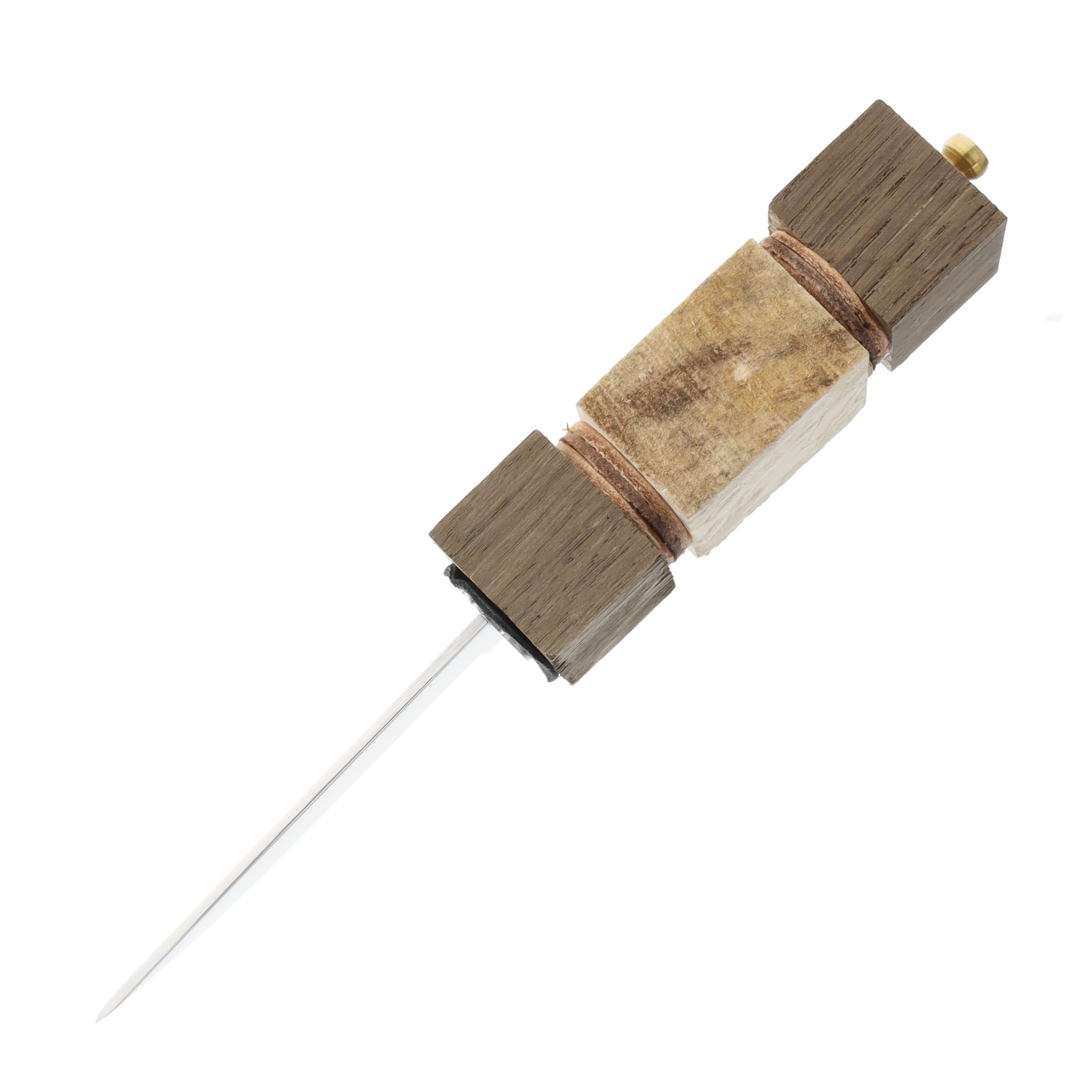 Helle Harding with Unfinished Curly Birch Wood and Stacked Leather Handle HF801 View 4