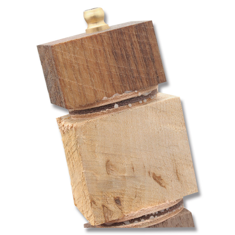 Helle Harding with Unfinished Curly Birch Wood and Stacked Leather Handle HF801 View 2
