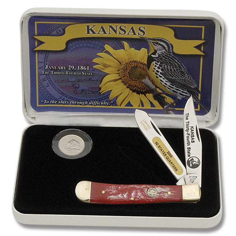 Frost Cutlery Kansas State Quarter & Trapper Collector Set FR312KS View 1