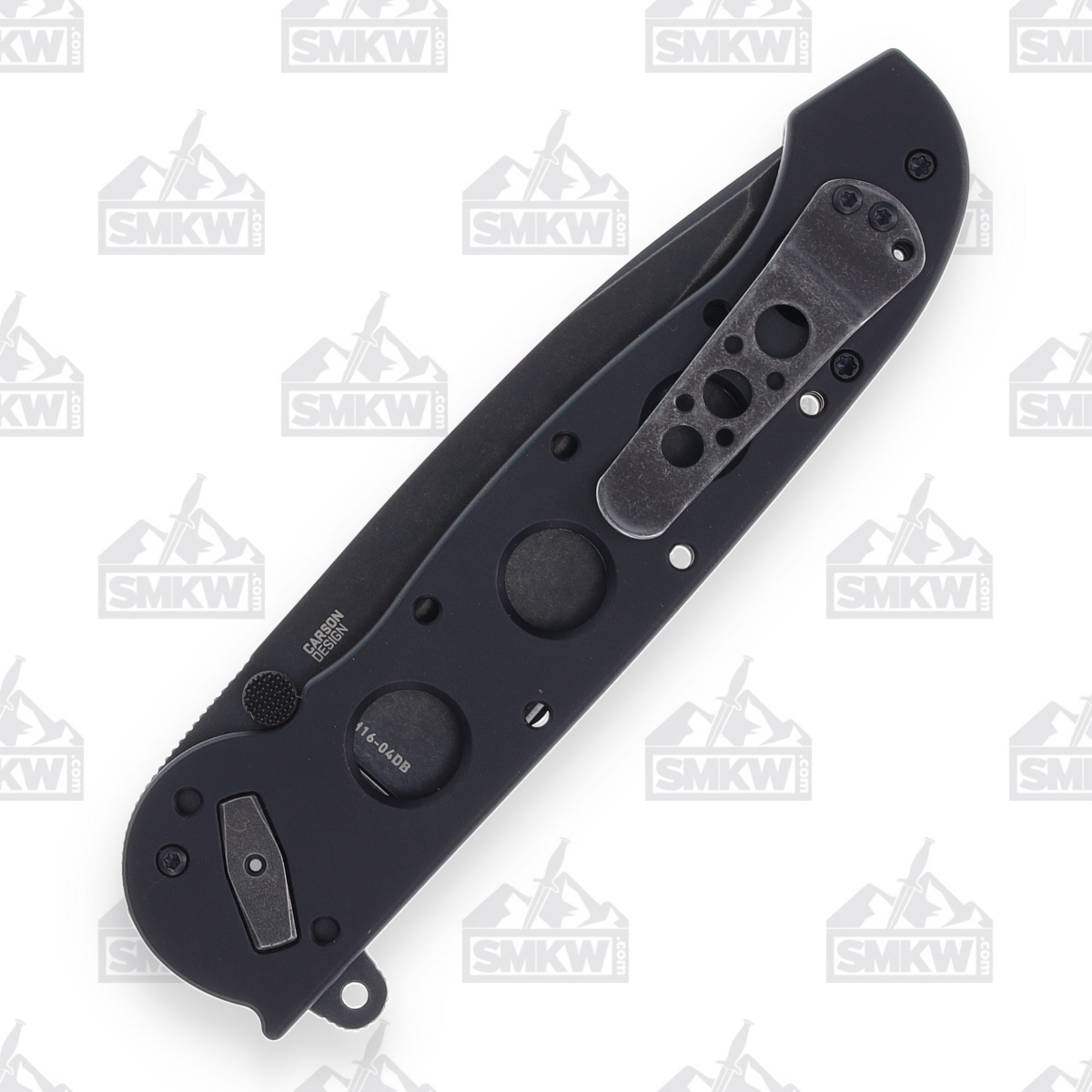 CRKT M16-04DB Deadbolt 3.89 Inch Plain Black Stonewash Tanto CRM1604DB View 3