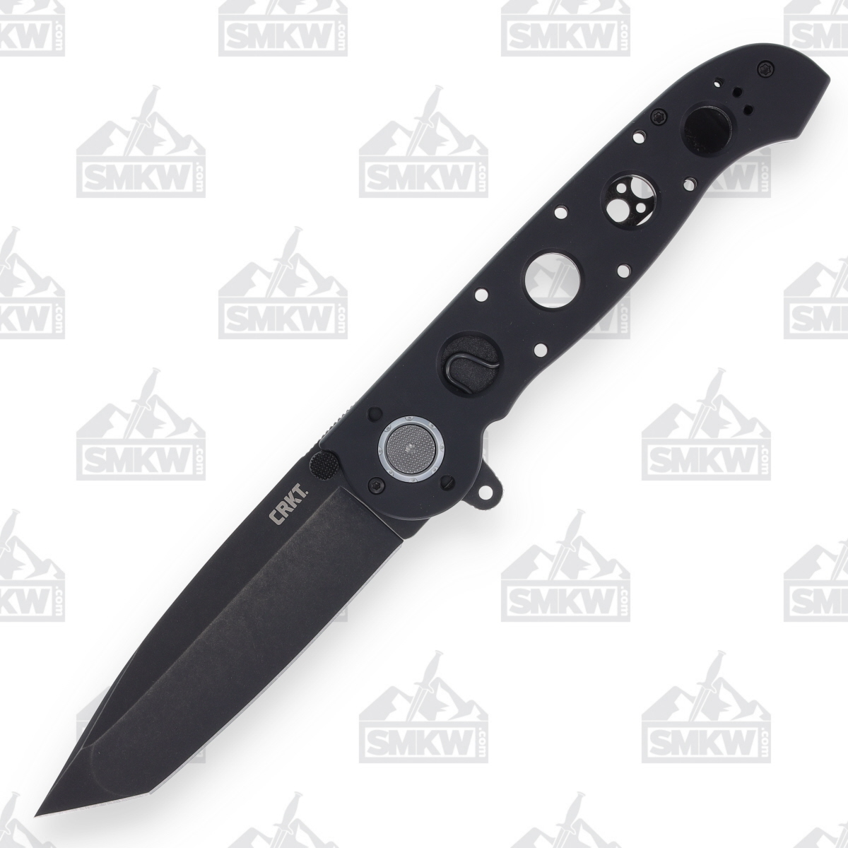 CRKT M16-04DB Deadbolt 3.89 Inch Plain Black Stonewash Tanto CRM1604DB View 2