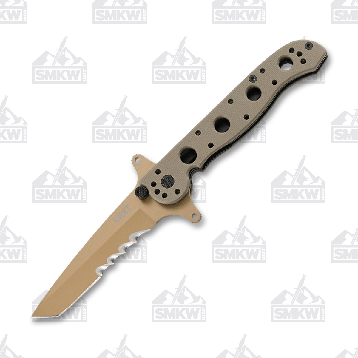 CRKT M16 Special Forces Spring-Assisted Linerlock Folding Knife (Veff Serrated | Desert Tan G-10) CRM1613DSFG View 2