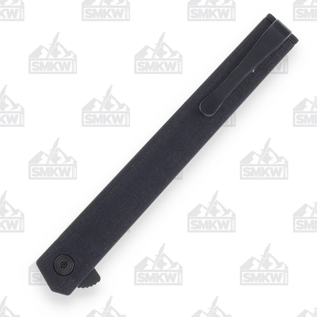 CRKT CEO Flipper Folding Knife 3.35 Inch Plain Black EDP Straight Back CR7097K View 3