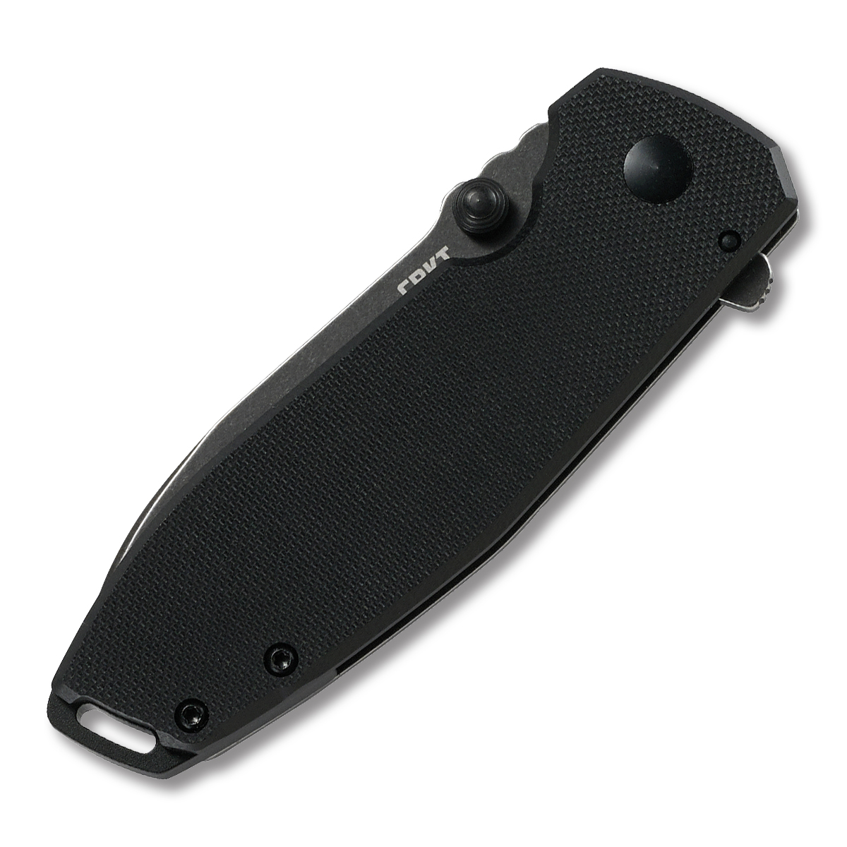 CRKT Squid XM Folding Knife 2.95 Inch Plain Black Stonewash Drop Point CR2495K View 3