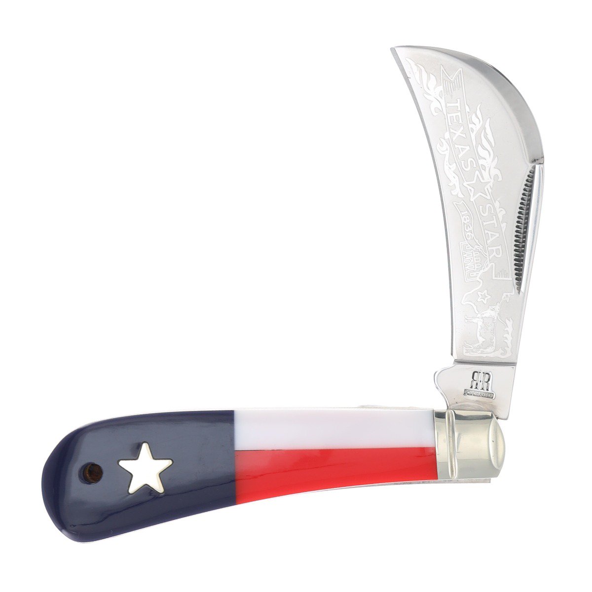 Rough Ryder Hawkbill Folding Knife Texas Star | Smoky Mountain
