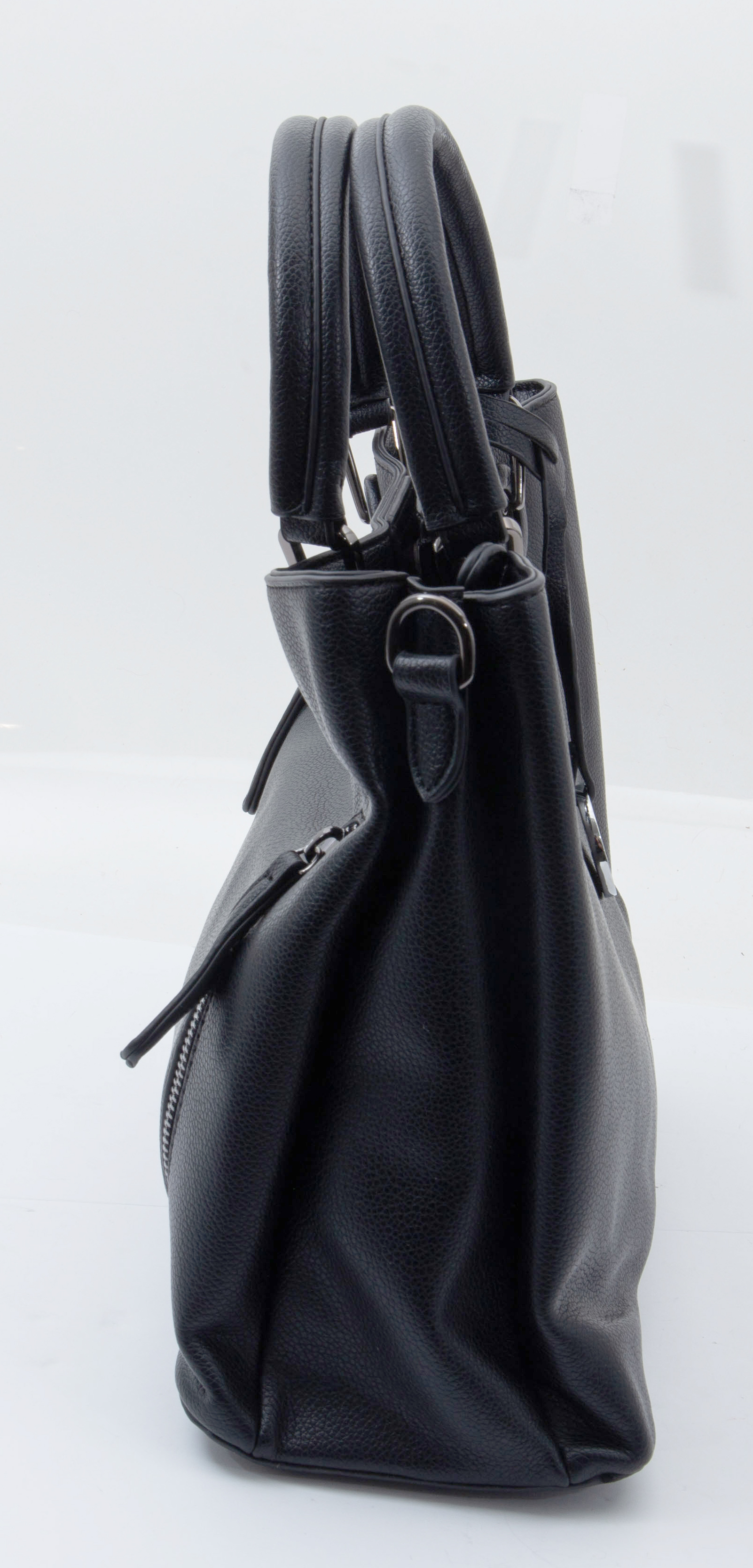 FabiGun Concealed Carry Bag Purse Black Leather FAB8238BK View 6