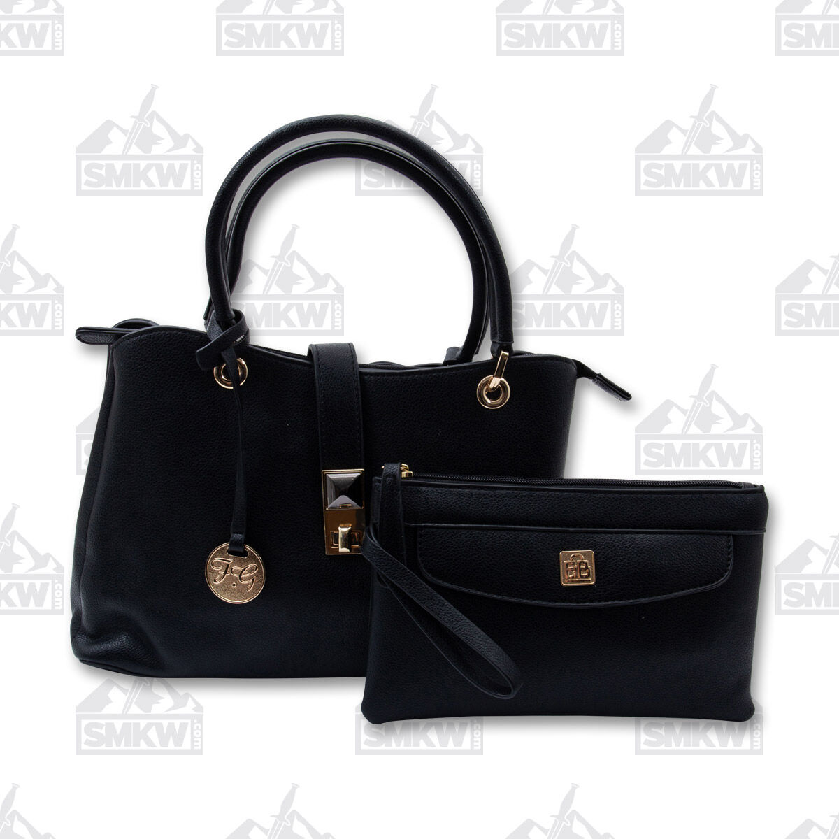 Fabigun Concealed Carry Leather Purse Black FAB8196BK View 1