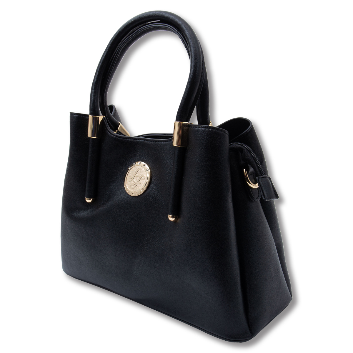 Leda's Fashions Sleek Black Clutch LPP8189BLK View 3