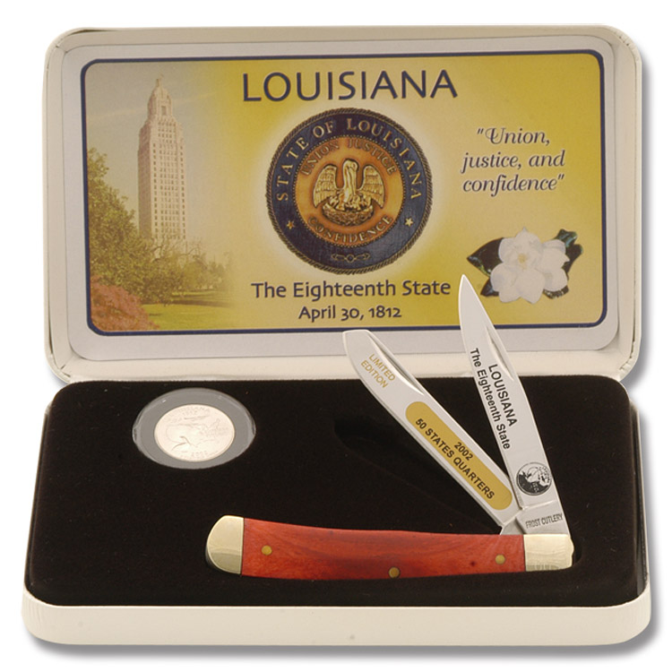 Frost Cutlery Louisiana State Quarter & Trapper Collector Set FR312LA View 1