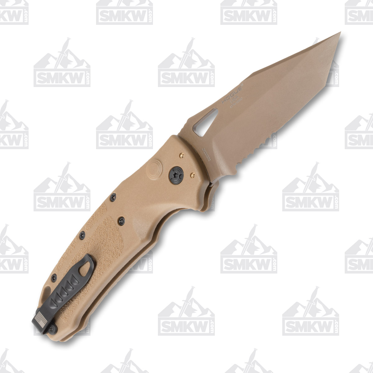Hogue SIG Sauer K320A OTS Auto Folding Knife Coyote Brown - 3.5in Coyote Brown  Cerakote Tanto S/E P/S AUHG36323 View 2