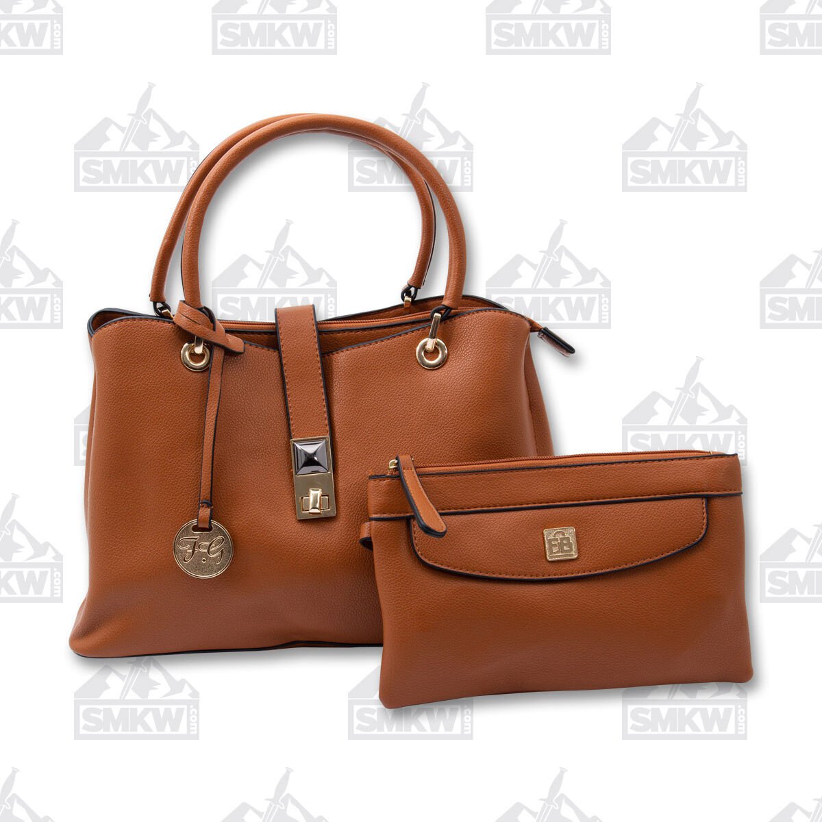 Fabigun Concealed Carry Purse and Clutch Brown FAB8063BN View 1