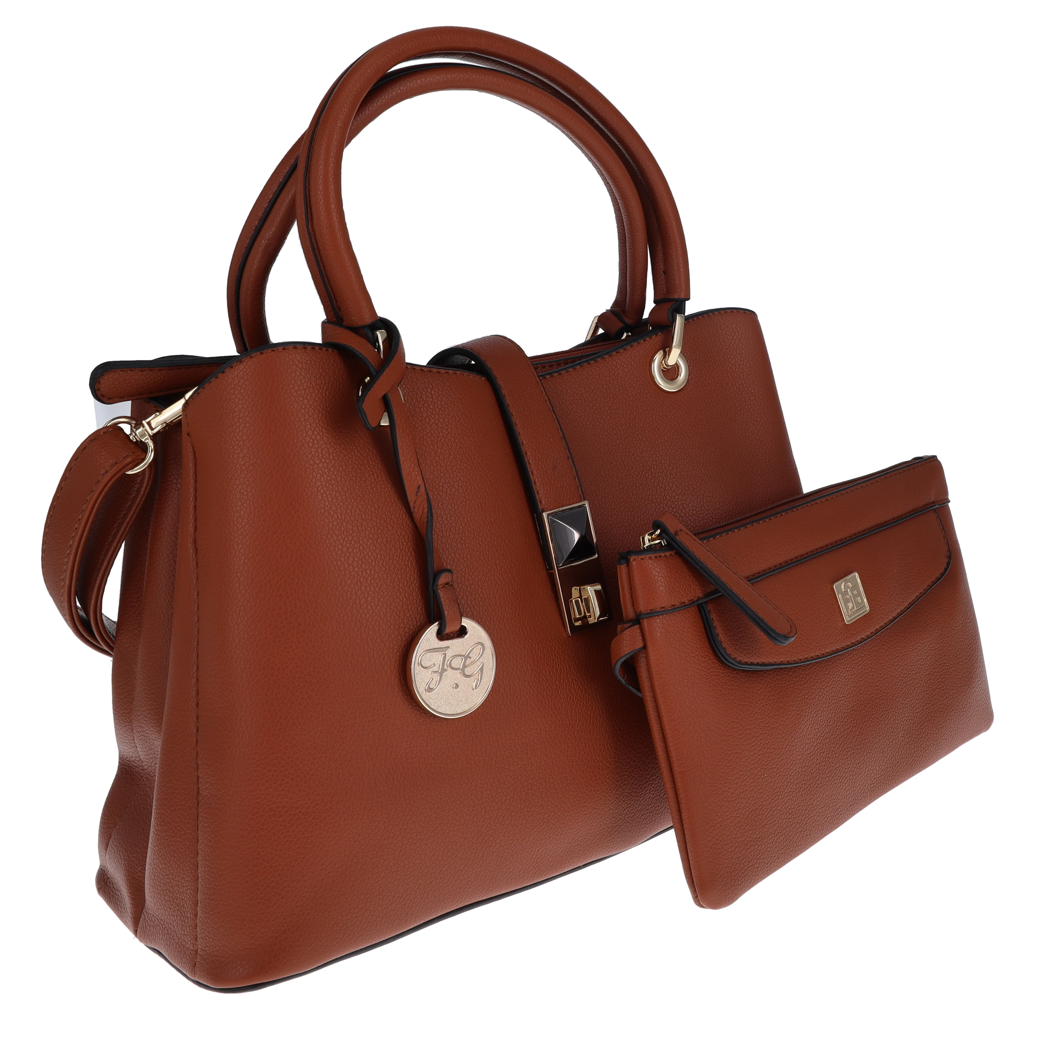 Fabigun Concealed Carry Purse and Clutch Camel Brown FAB8063C View 3