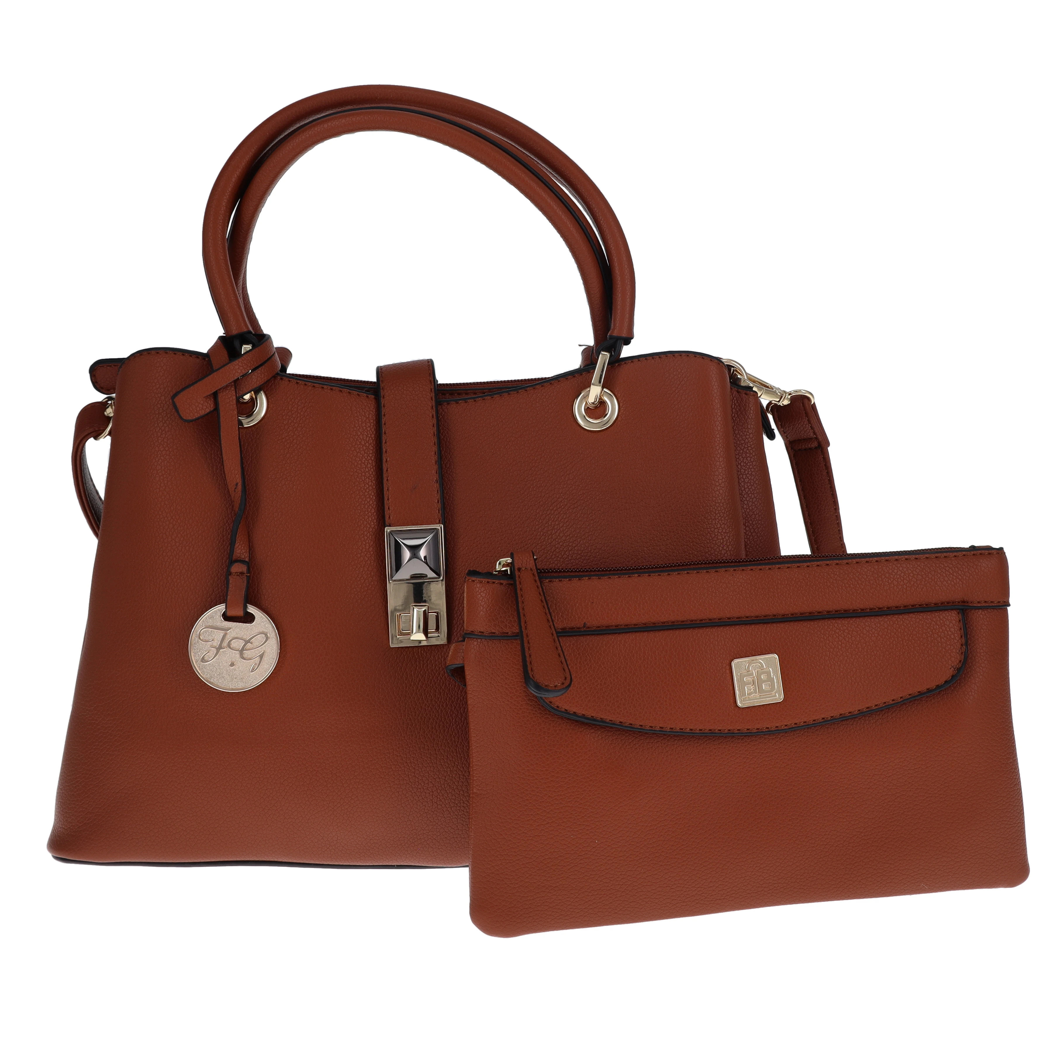 Fabigun Concealed Carry Purse and Clutch Camel Brown FAB8063C View 2