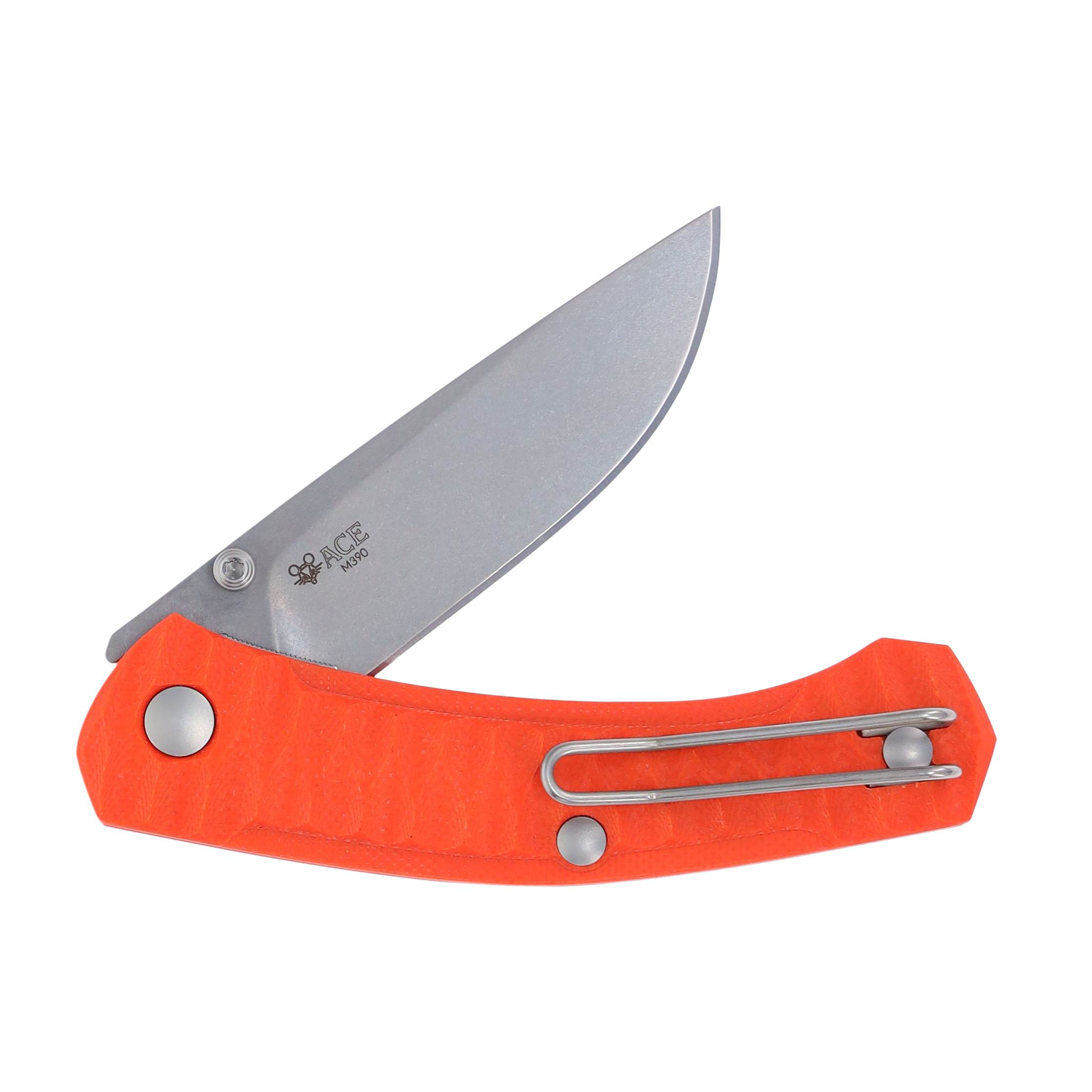 GiantMouse ACE Iona Folding Knife Orange G-10 2.87in Satin Drop Point GMACEIONAOR View 4
