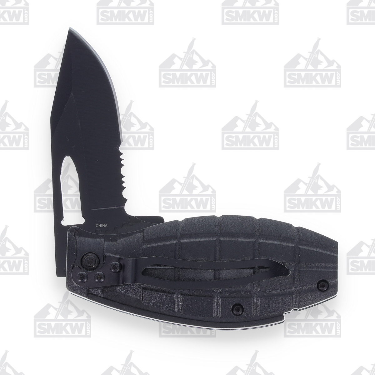 Frost TAC Xtreme AO Grenade Linerlock Folding Knife Black ABS Handle FRTX173B View 4