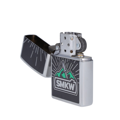 Zippo Satin Chrome SMKW Burst Logo Lighter ZP415726 View 6