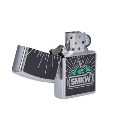 Zippo Satin Chrome SMKW Burst Logo Lighter ZP415726 View 7