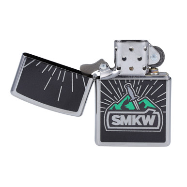 Zippo Satin Chrome SMKW Burst Logo Lighter ZP415726 View 5