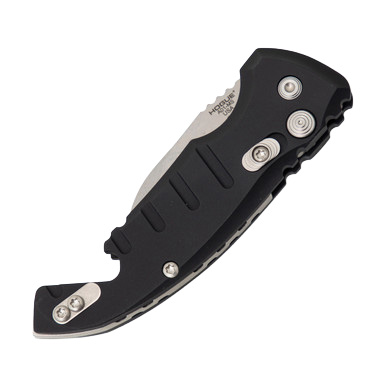 Hogue A01-Microswitch 1.95 Automatic Wharncliffe Stonewash Black AUHG24140 View 4