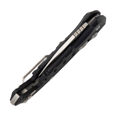 Hogue A01-Microswitch 1.95 Automatic Wharncliffe Stonewash Black AUHG24140 View 6