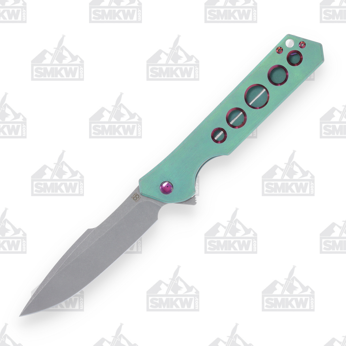 Olamic Rainmaker 260-H Folding Knife Frosty with Circle Cutouts RFL260H2 View 2