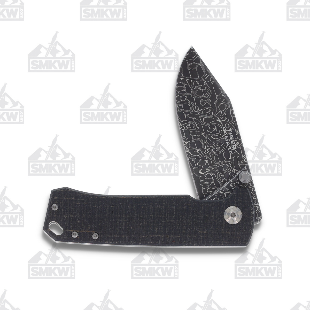 Boker Tiger Folding Knife 3.35in Plain Dual Burlap Micarta Stonewash Stainless BK111103DAM View 3