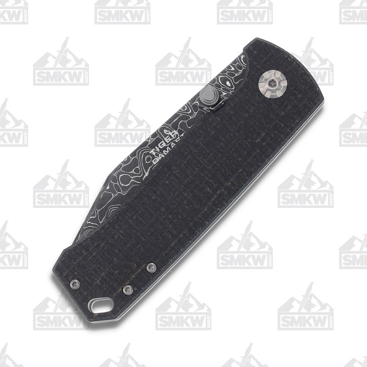 Boker Tiger Folding Knife 3.35in Plain Dual Burlap Micarta Stonewash Stainless BK111103DAM View 5