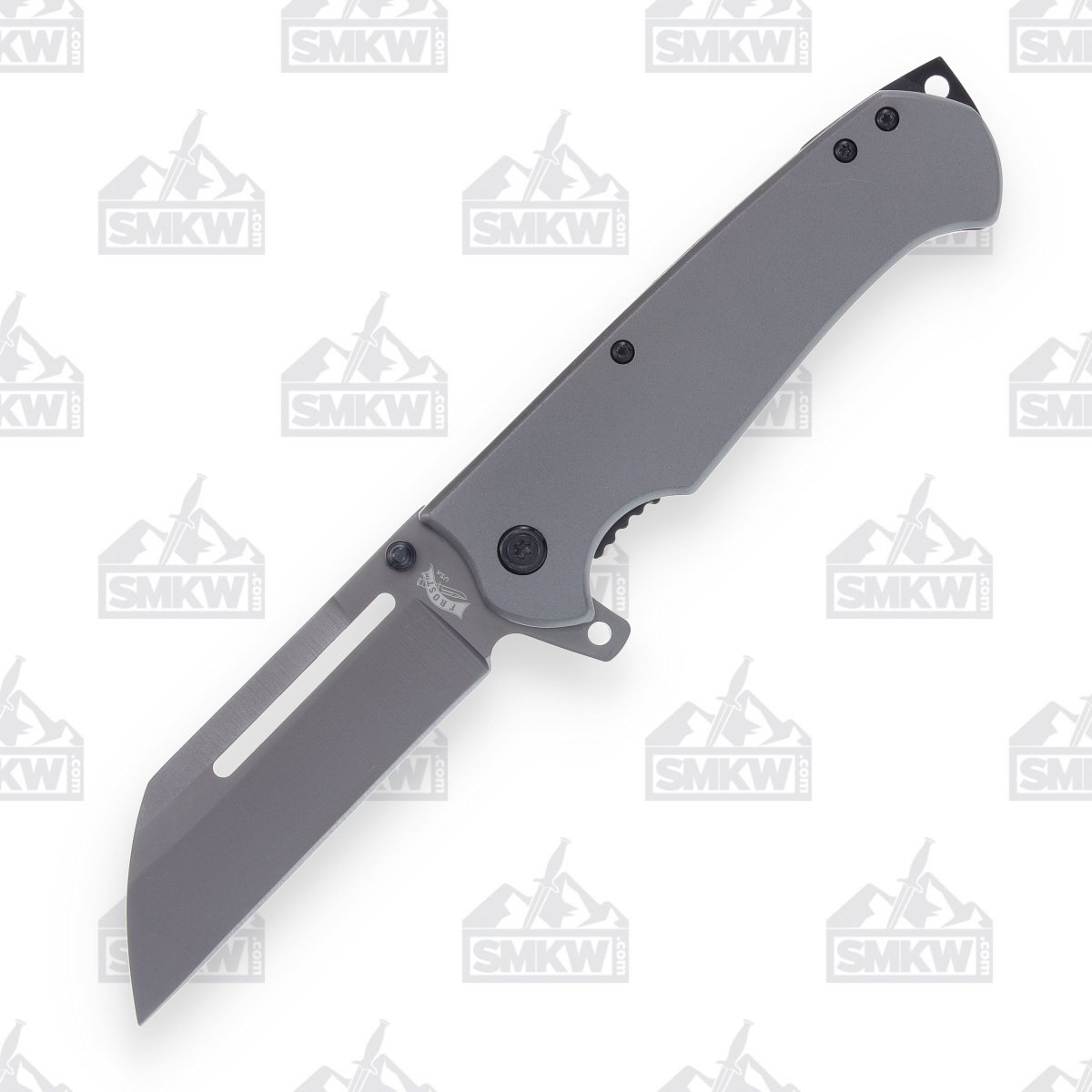 Frost Modified Sheepsfoot AO Linerlock Stainless Steel/Titanium FRFC104GRY View 1