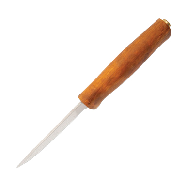 Helle Fossekallen Fixed Blade Knife 12C27/Curly Birch with Leather Sheath View 4