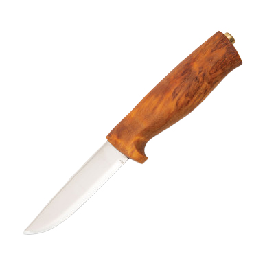 Helle Fossekallen Fixed Blade Knife 12C27/Curly Birch with Leather Sheath View 3