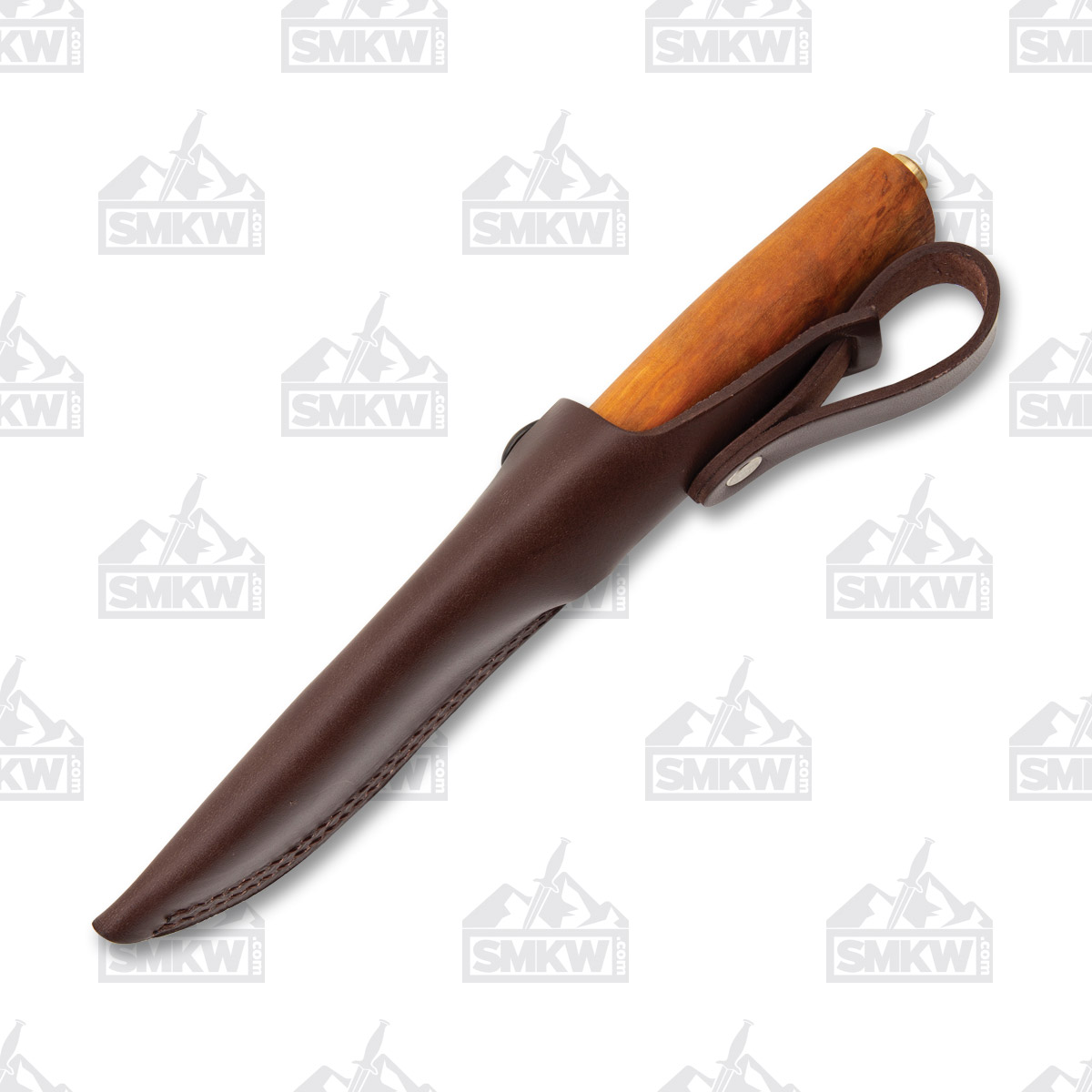 Helle Fossekallen Fixed Blade Knife 12C27/Curly Birch with Leather Sheath HF49 View 7
