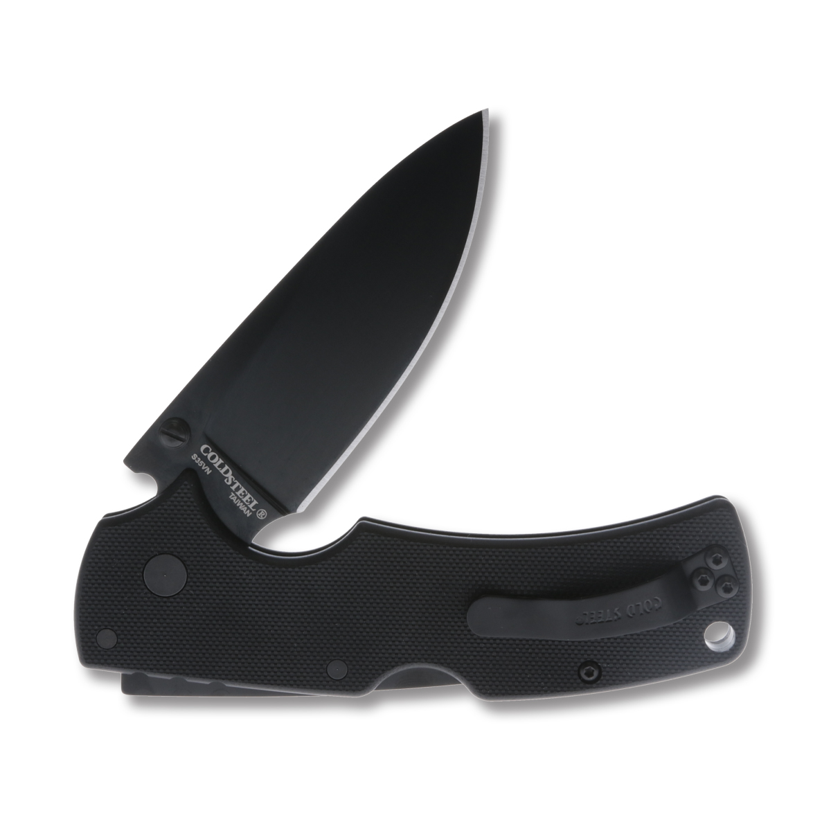 Cold Steel American Lawman Folding Knife 3.5in Plain G10 DLC Coated CS58B View 4