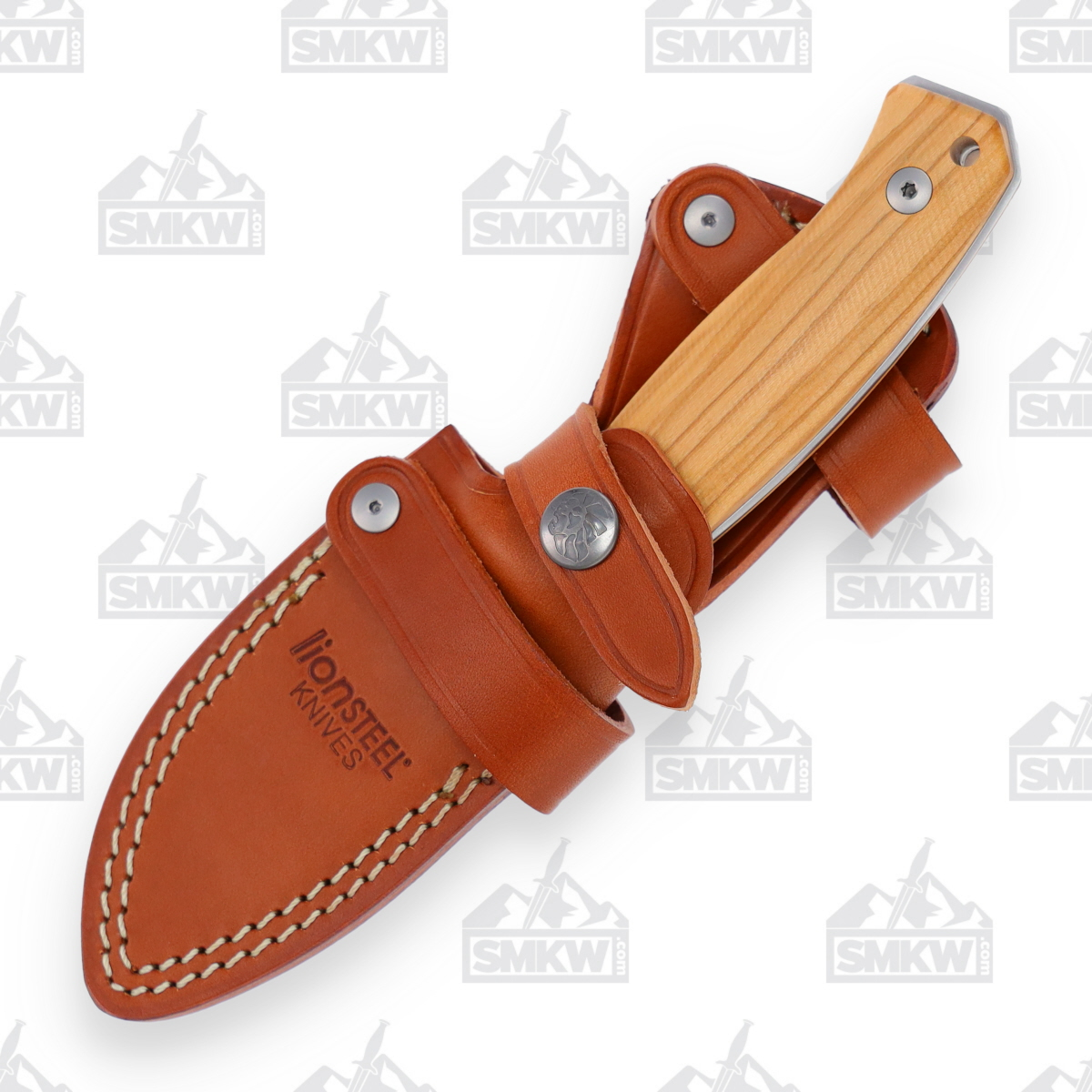 LionSteel M2M Fixed Blade Knife Olive Wood LSM2MUL View 6