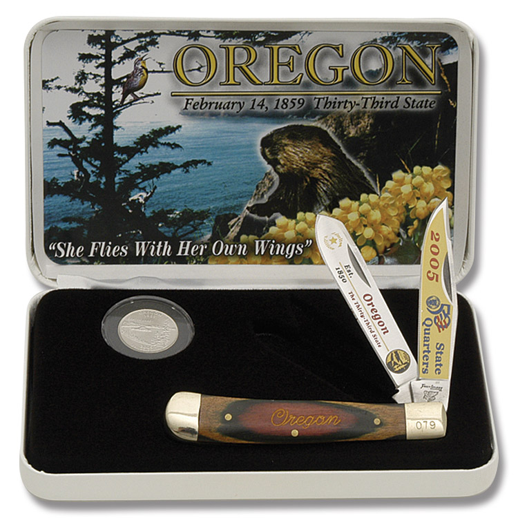 Frost Cutlery Oregon State Quarter & Trapper Collector Set FR312OR View 1