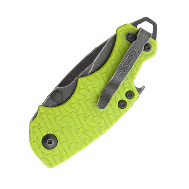 Kershaw Shuffle Lime Green Folding Knife 2.4in Blackwash Drop Point Blade View 3