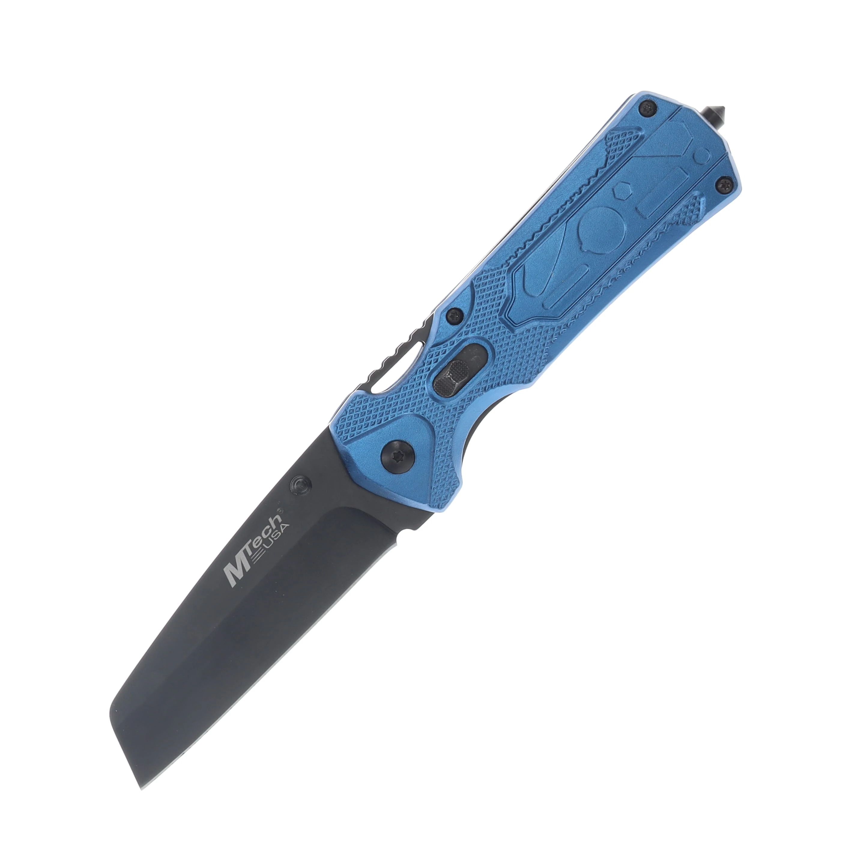 MTech USA Multitool Folding Knife Sheepsfoot/Blue Aluminum MCMT1104BL View 3