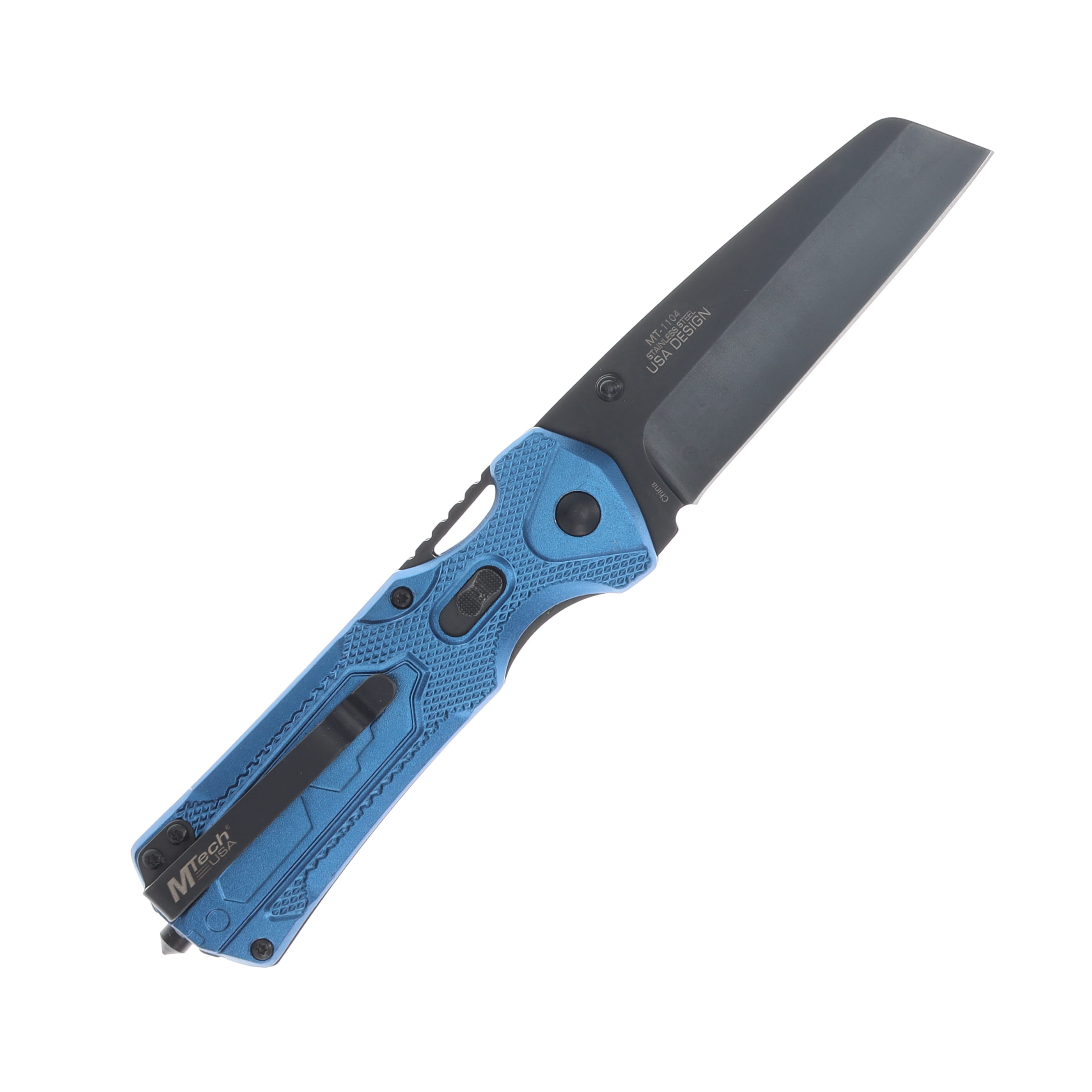 MTech USA Multitool Folding Knife Sheepsfoot/Blue Aluminum MCMT1104BL View 2