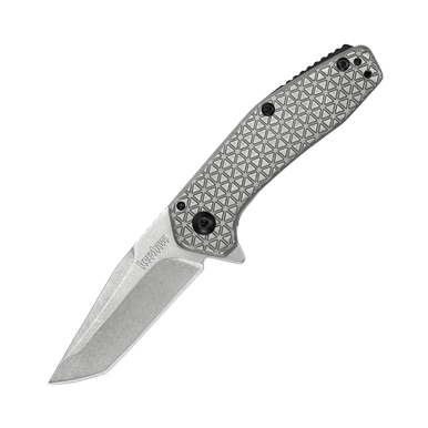 Kershaw Cathode 1324 Assisted Folding Knife 2.25in Stonewashed Tanto Blade View 2