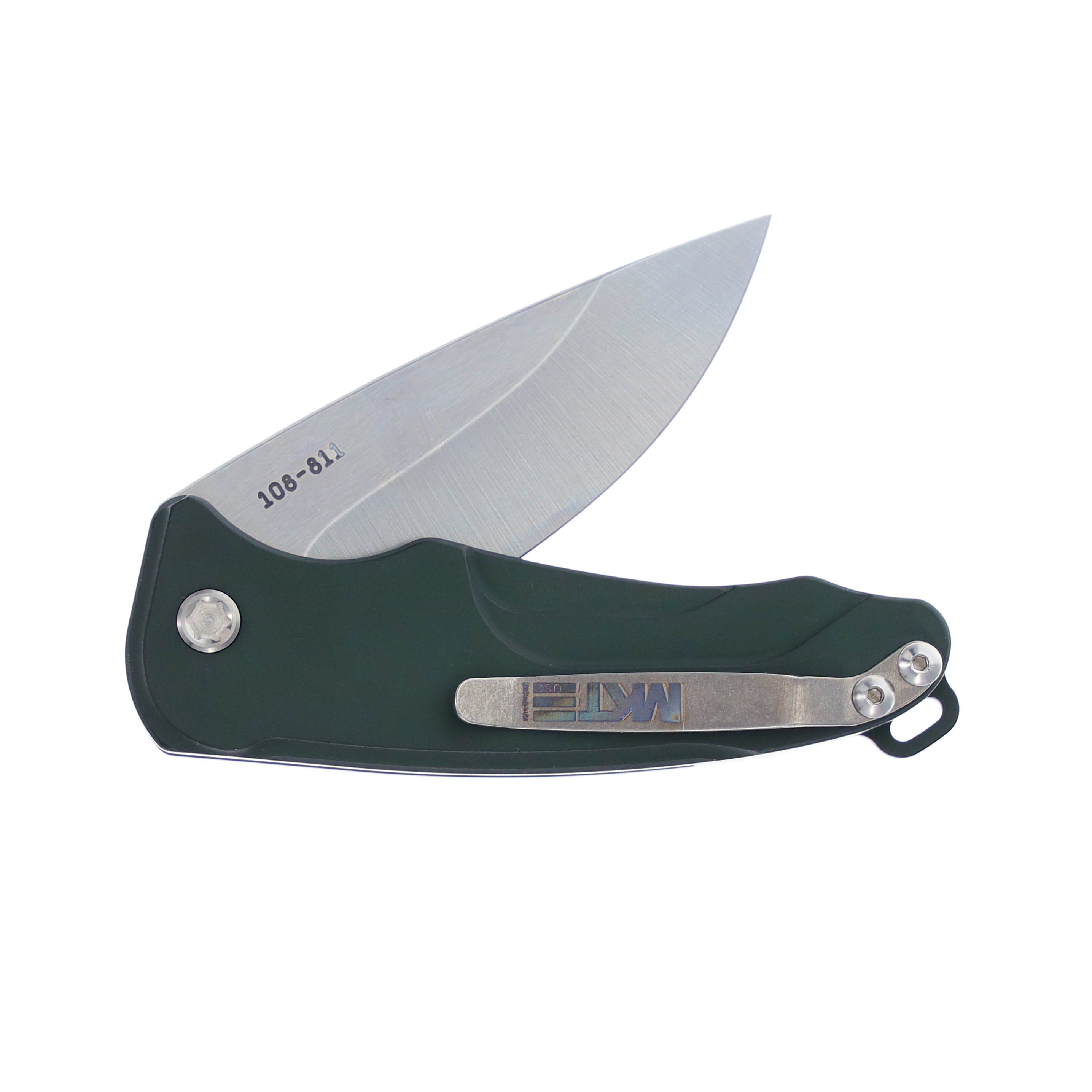 Medford Smooth Criminal Folding Knife Tumbled/Green and Satin MK039STQTSCS View 4