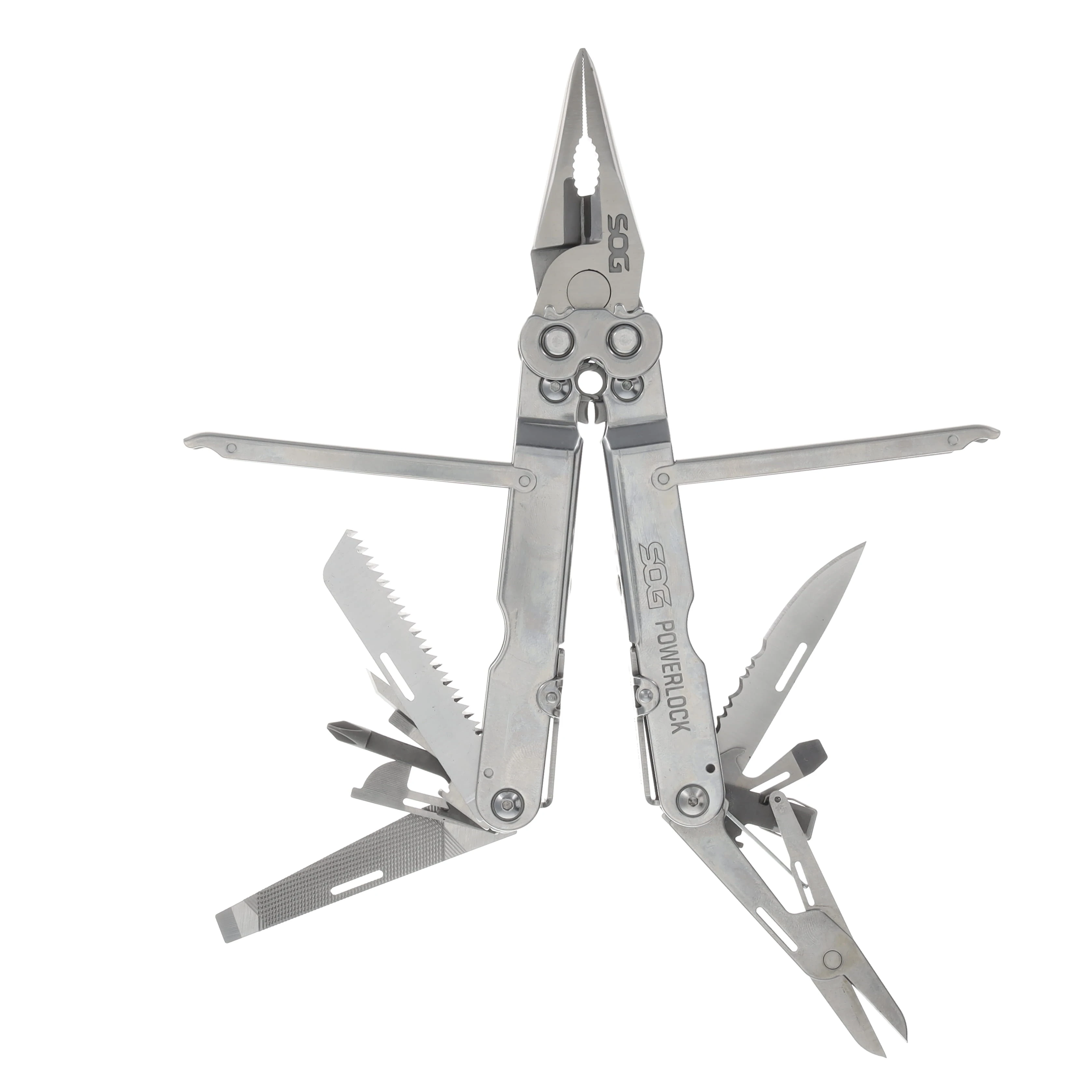 SOG PowerLock Multi-Tool Satin 18-in-1 with Nylon Sheath SOGS60 View 3