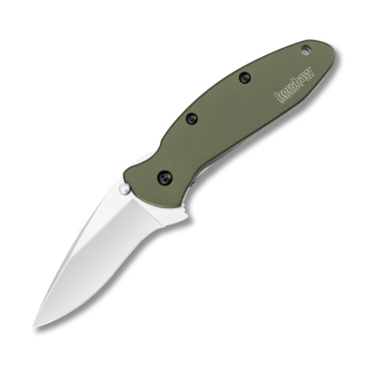 Kershaw Scallion OD Green 24 Inch Plain Bead Blasted Drop Point KS1620OL View 1