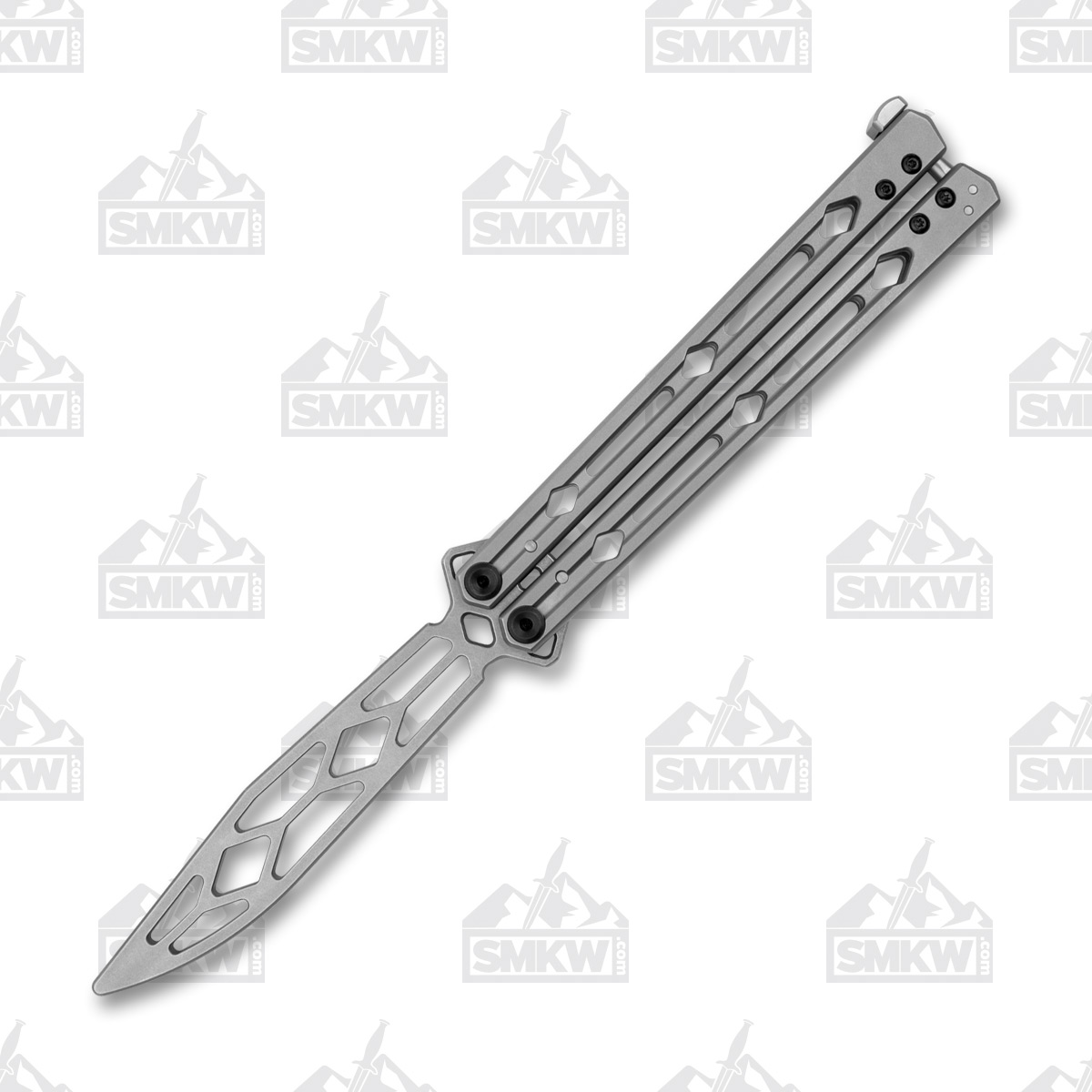 Kershaw Lucha Balisong Trainer Knife 4.6in Plain Edge Stonewash Steel KS5150TR View 2