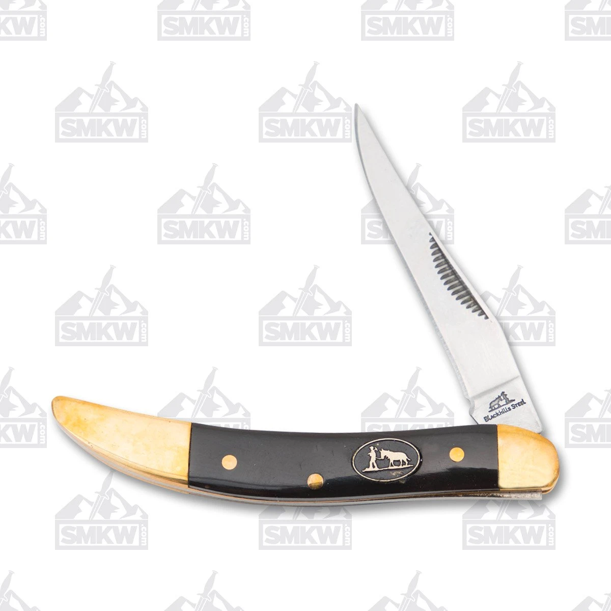 Frost Black Hills Cape Buffalo Horn Toothpick Folding Pocket Knife-Copper Bol. FRBKH109CBH View 1