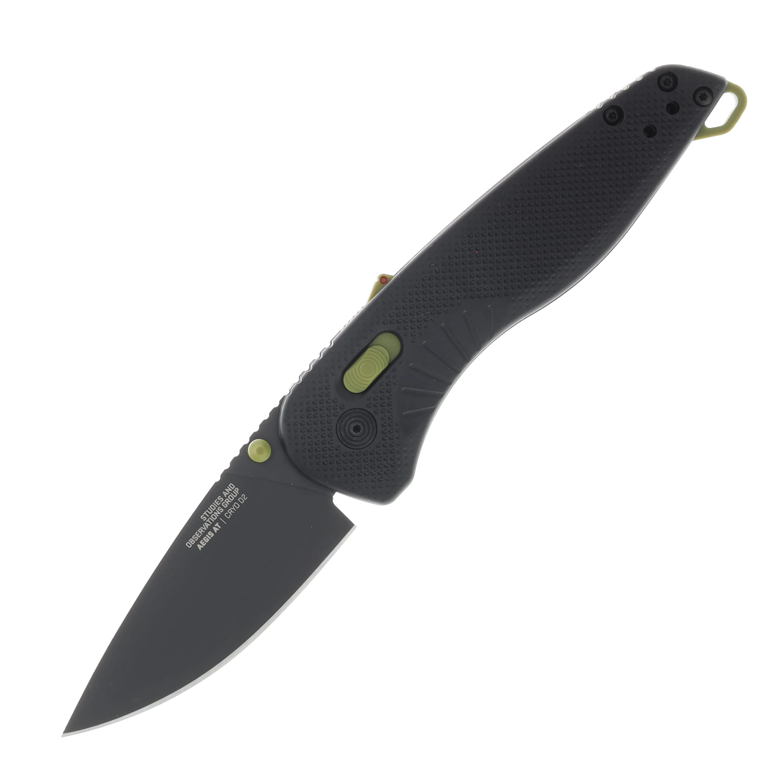 SOG Knives Aegis AT Folding Knife Black and Moss 3.13in Drop Point Blade SOG11411141 View 1
