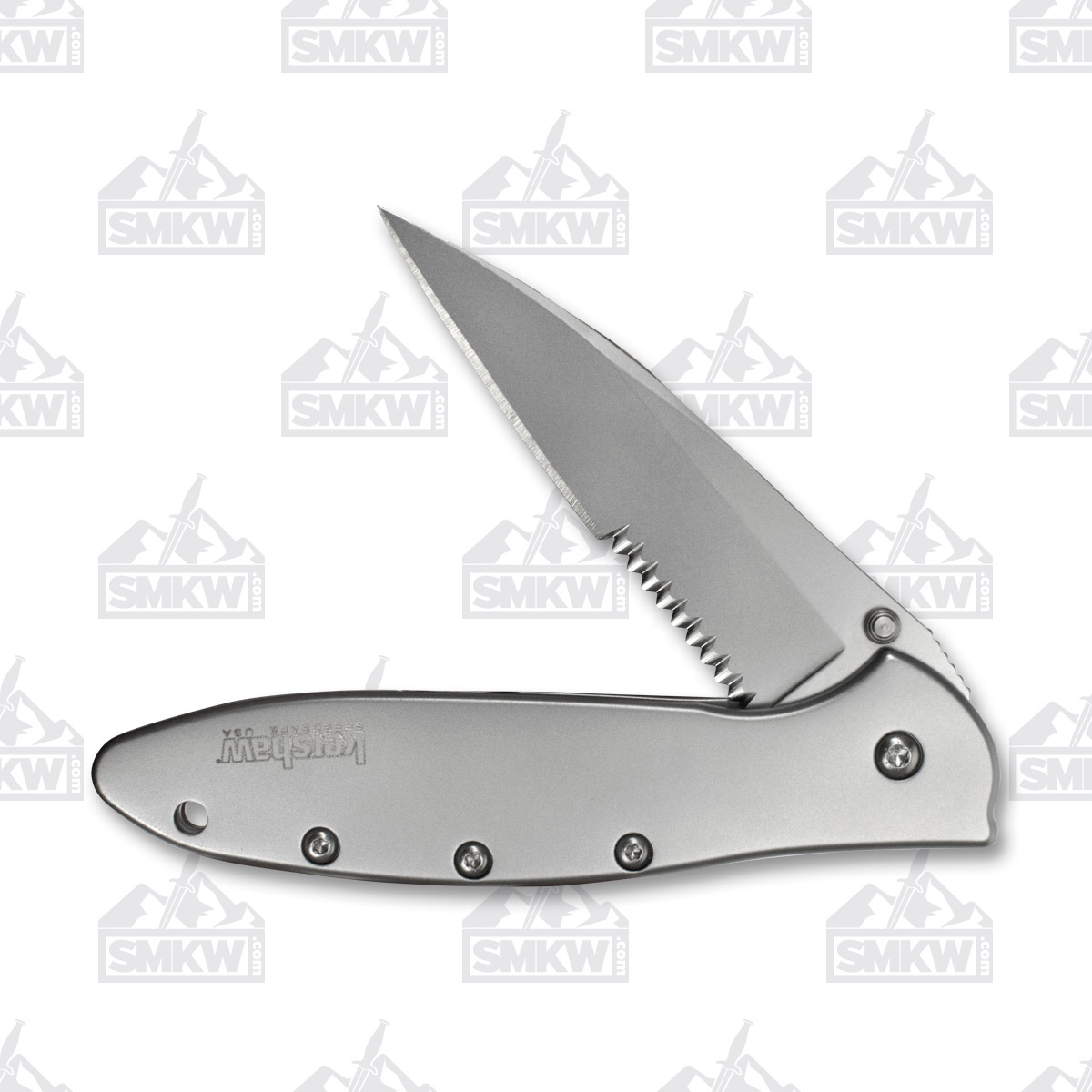 Kershaw Leek Assisted Folding Knife 3in Serrated Drop Point Blade KS1660ST View 2